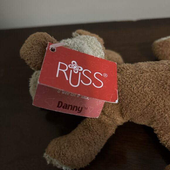 Russ Luv Pets Danny Bulldog Dog Shamrock St. Patrick's Day Mini Plush w/ Tag - Picture 6 of 10